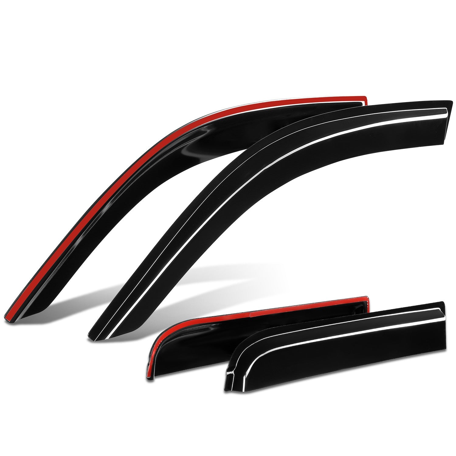 4Pcs Window Visors Guard Deflector<br>24-26 Toyota Tacoma Crew Cab