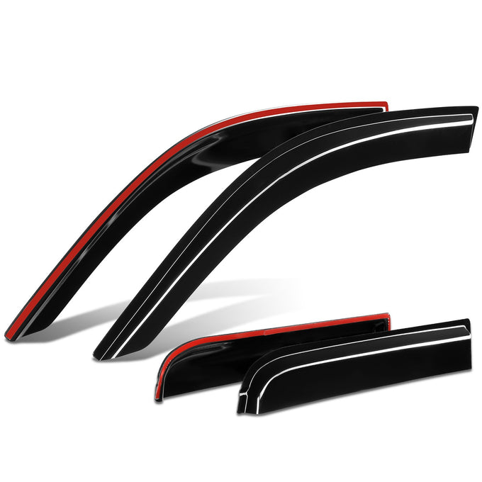 4Pcs Window Visors Guard Deflector<br>24-26 Toyota Tacoma Crew Cab