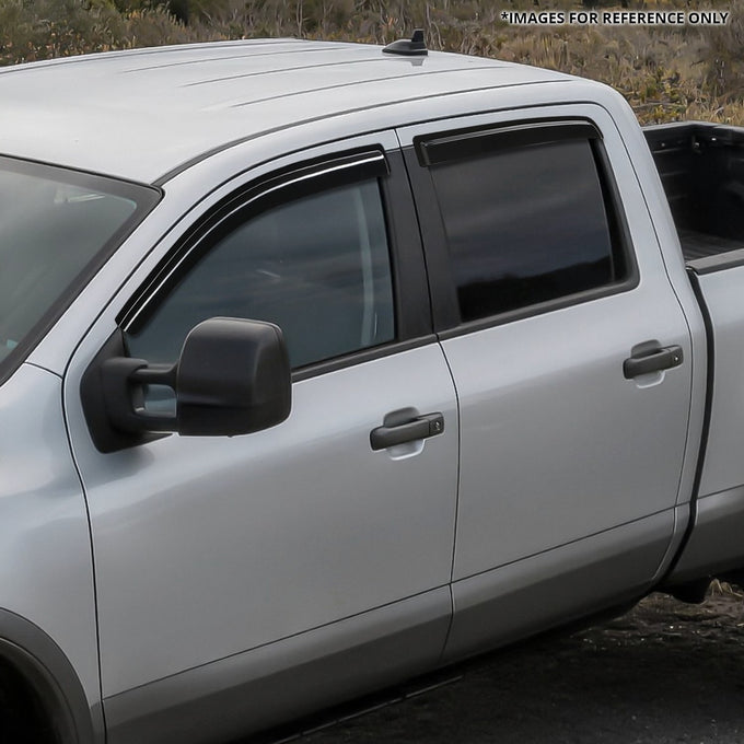 4Pcs Window Visors Guard Deflector<br>17-24 Nissan Titan, XD Crew Cab