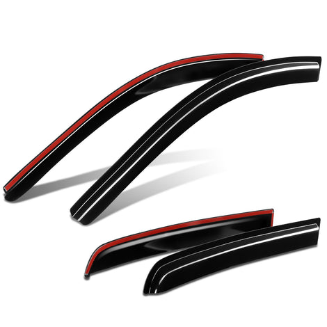 4Pcs Window Visors Guard Deflector<br>17-24 Nissan Titan, XD Crew Cab
