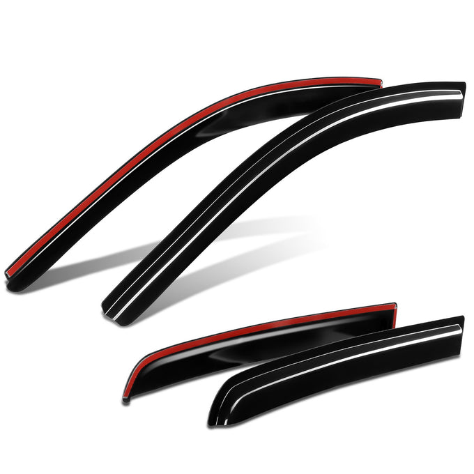 4Pcs Window Visors Guard Deflector<br>17-24 Nissan Titan, XD Crew Cab