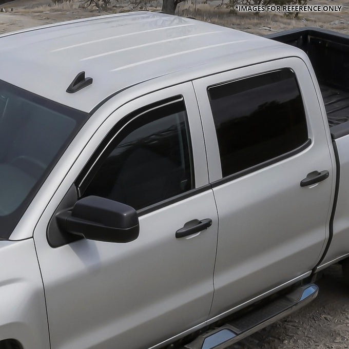 4Pcs Window Visors Guard Deflector<br>14-19 Chevy Silverado, GMC Sierra 1500-3500 Crew Cab