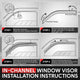 4Pcs Window Visors Guard Deflector<br>14-18 Chevy Silverado, GMC Sierra 1500-3500 Extended Cab
