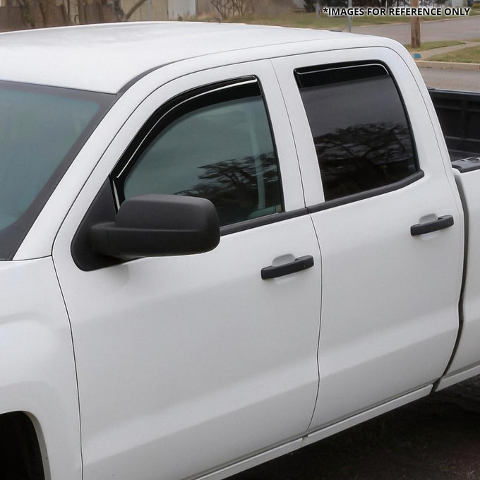 4Pcs Window Visors Guard Deflector<br>14-18 Chevy Silverado, GMC Sierra 1500-3500 Extended Cab