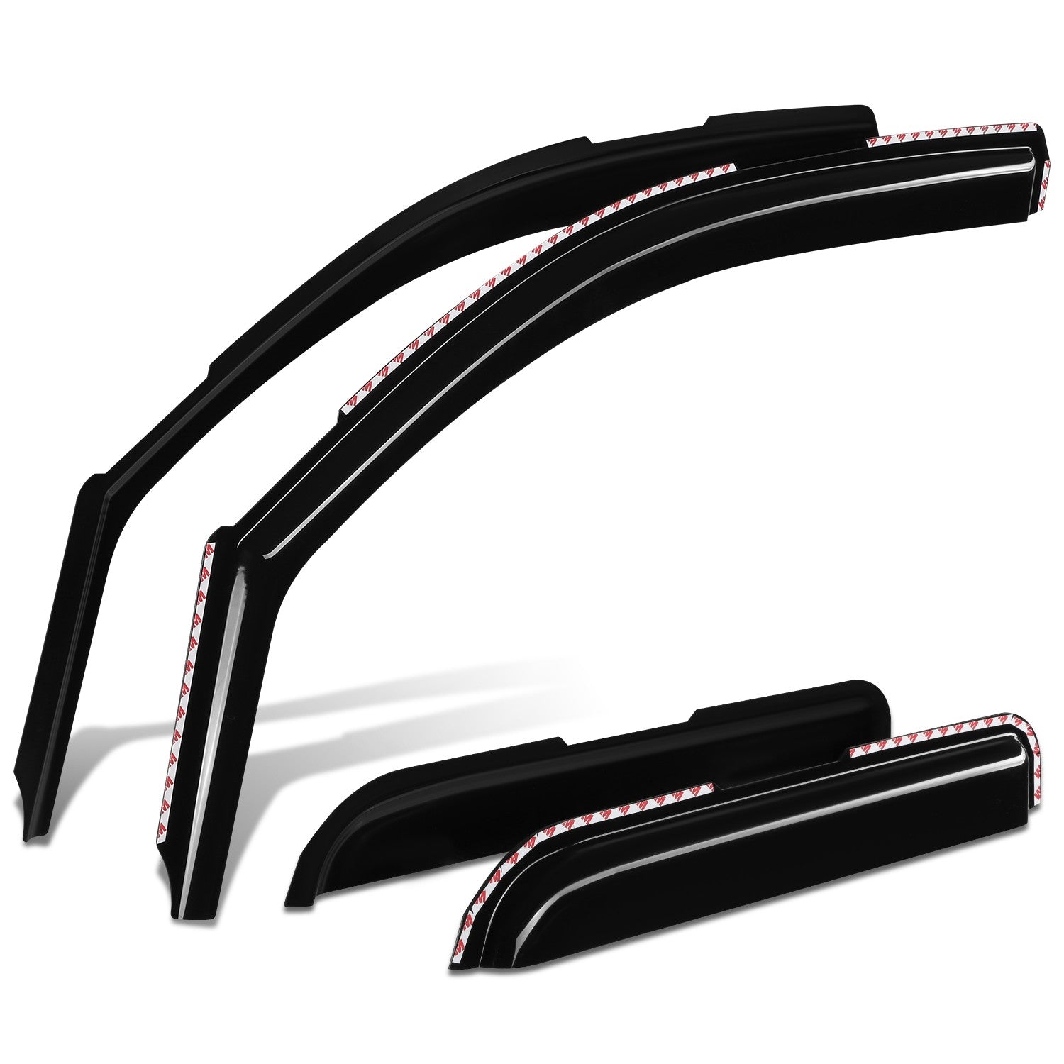 4Pcs Window Visors Guard Deflector<br>14-18 Chevy Silverado, GMC Sierra 1500-3500 Extended Cab