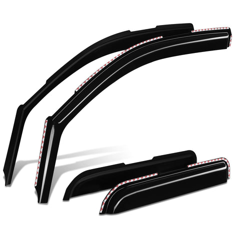 4Pcs Window Visors Guard Deflector<br>14-18 Chevy Silverado, GMC Sierra 1500-3500 Extended Cab