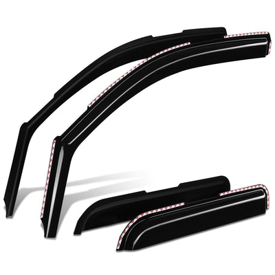 4Pcs Window Visors Guard Deflector<br>14-18 Chevy Silverado, GMC Sierra 1500-3500 Extended Cab