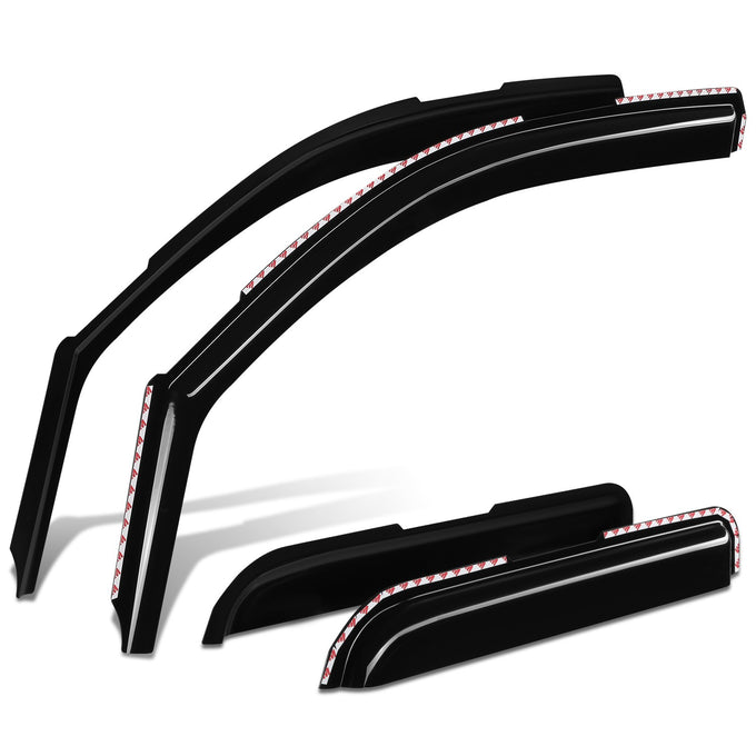 4Pcs Window Visors Guard Deflector<br>14-18 Chevy Silverado, GMC Sierra 1500-3500 Extended Cab
