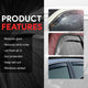 4Pcs Carben Fiber Style Window Visors<br>22-26 Toyota Tundra CrewMax