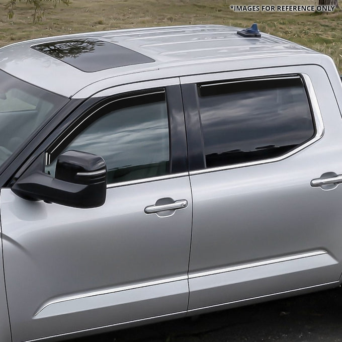 4Pcs Carben Fiber Style Window Visors<br>22-26 Toyota Tundra CrewMax