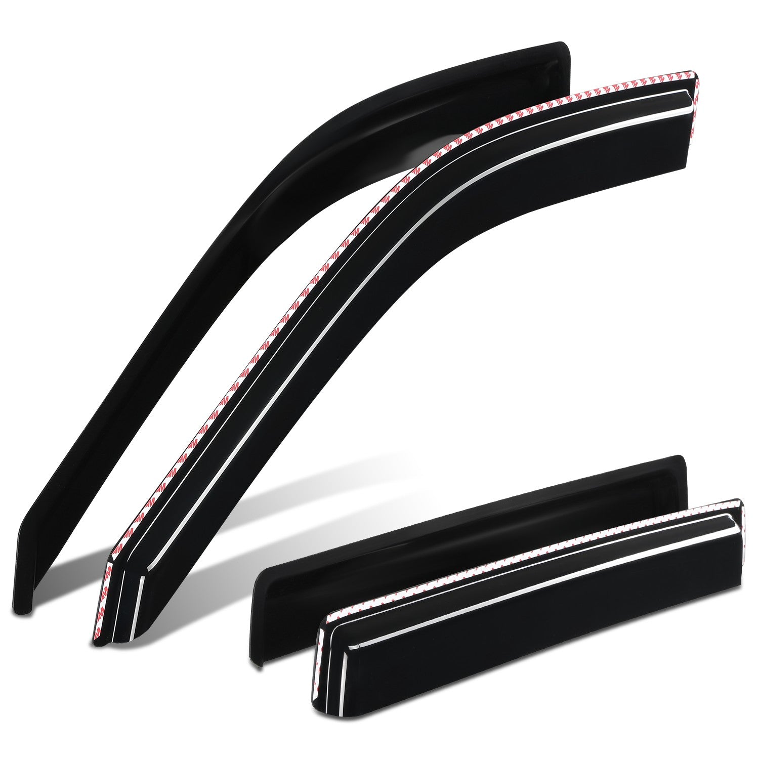 4Pcs Carben Fiber Style Window Visors<br>22-26 Toyota Tundra CrewMax