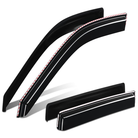 4Pcs Carben Fiber Style Window Visors<br>22-26 Toyota Tundra CrewMax