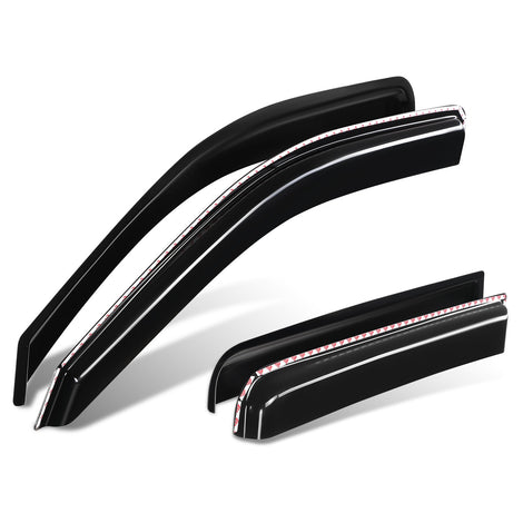 4Pcs Window Visors Guard Deflector<br>22-26 Nissan Frontier Crew Cab