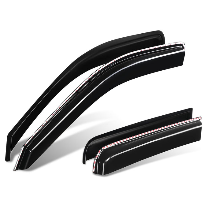 4Pcs Window Visors Guard Deflector<br>22-26 Nissan Frontier Crew Cab