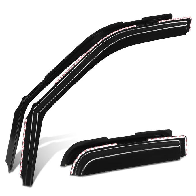 4Pcs Window Visors Guard Deflector<br>15-25 Ford F-150, 17-26 F-250 F-350 Super Duty