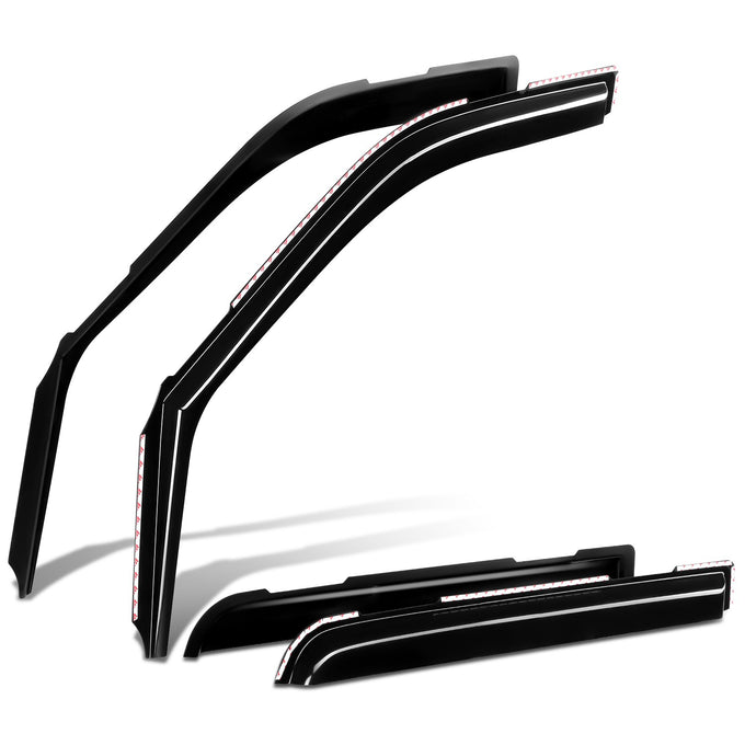 4Pcs Window Visors Guard Deflector<br>17-26 Ford F-250 F-350 F-450 Super Duty Crew Cab
