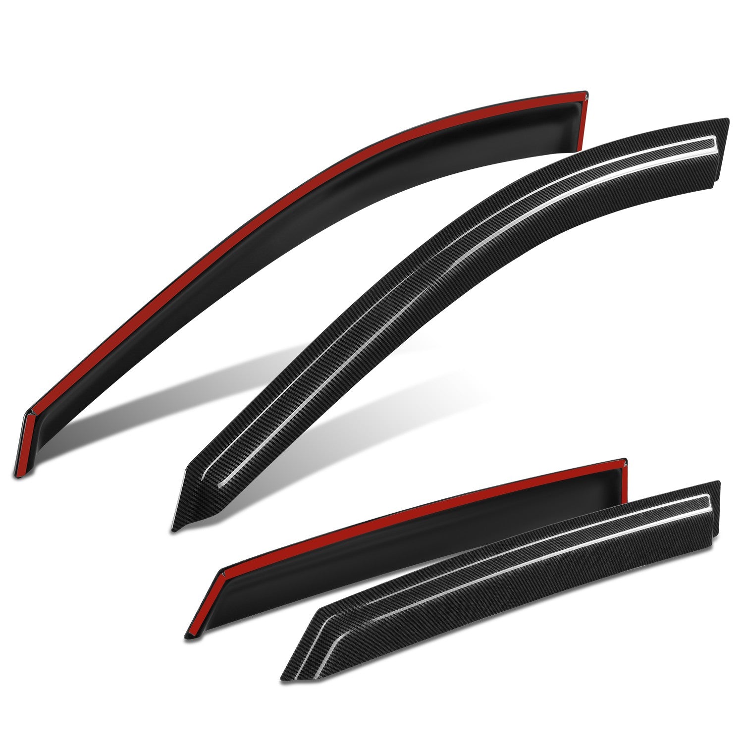 4Pcs Carben Fiber Style Window Visors<br>10-15 Hyundai Tucson