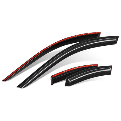2Pcs Carbon Fiber Window Visors <br>07-10 Chrysler Sebring 11-14 200