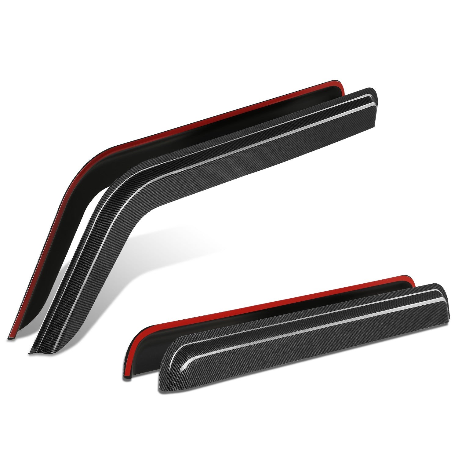 4Pcs Carben Fiber Style Window Visors<br>06-10 Hummer H3
