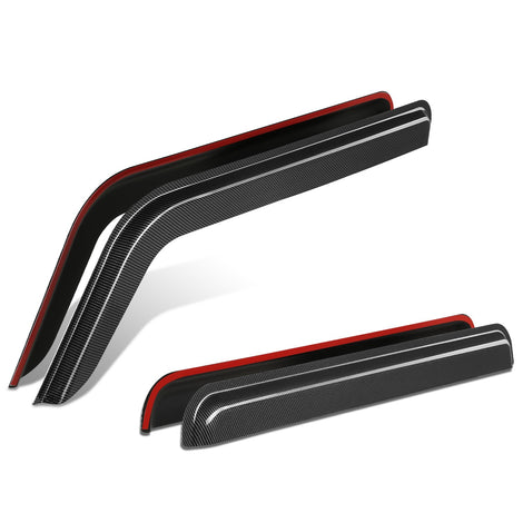 4Pcs Carben Fiber Style Window Visors<br>06-10 Hummer H3