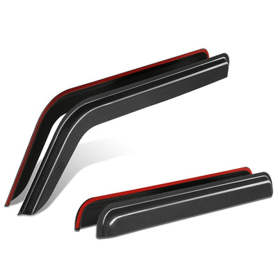 4Pcs Carben Fiber Style Window Visors<br>06-10 Hummer H3