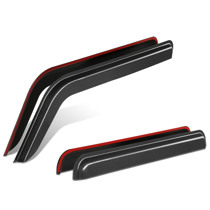 4Pcs Carben Fiber Style Window Visors<br>06-10 Hummer H3