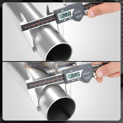8pcs 2.5 in. OD 24 in. Exhaust Pipe Kit <br> Dual Exhaust Vehicles with 2.5 in. OD Exhaust Piping