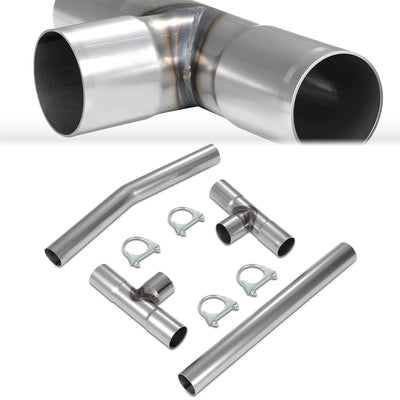 8pcs 2.5 in. OD 24 in. Exhaust Pipe Kit <br> Dual Exhaust Vehicles with 2.5 in. OD Exhaust Piping