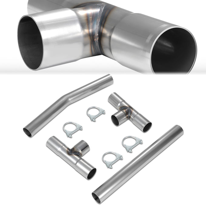 8pcs 2.5 in. OD 24 in. Exhaust Pipe Kit <br> Dual Exhaust Vehicles with 2.5 in. OD Exhaust Piping