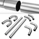 8Pcs 3.5in. OD Exhaust Tubing Bend Straight Pipe Kits<br>Universal
