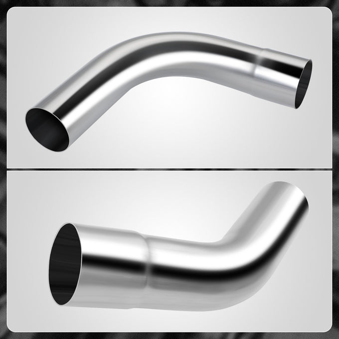 8Pcs 3.5in. OD Exhaust Tubing Bend Straight Pipe Kits<br>Universal