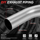 8Pcs 4in. OD Mandrel Exhaust Tubing Bend Straight Pipe <br>Universal