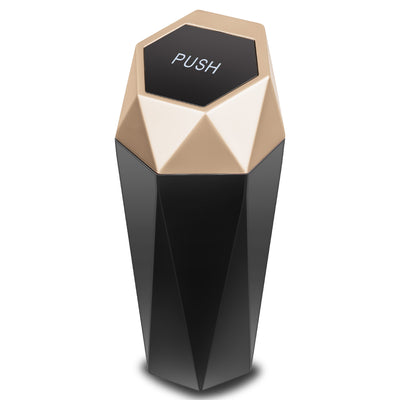 3 L x 3 W x 7.8 in. H Matte Black Bottom Garbage Can Universal