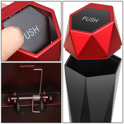 3 L x 3 W x 7.8 in. H Matte Black Bottom Garbage Can Universal