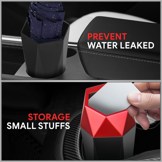 3 L x 3 W x 7.8 in. H Matte Black Bottom Garbage Can Universal