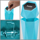 2Pcs Black Capacity Compact Cup Holder Trash Can <BR> 3 in. L x 3 in. W x 7.8 in. H