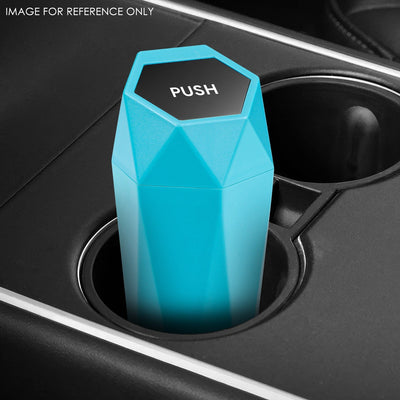 2Pcs Black Capacity Compact Cup Holder Trash Can <BR> 3 in. L x 3 in. W x 7.8 in. H