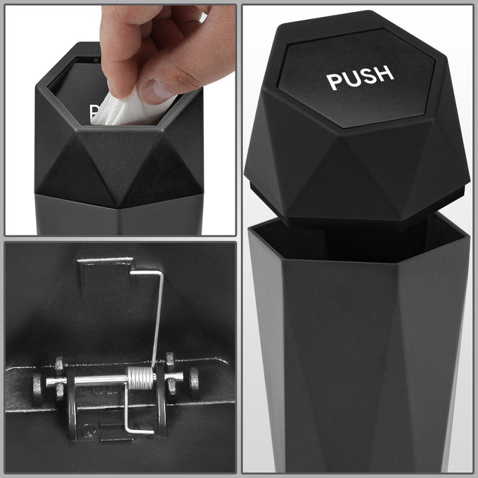 2Pcs 1/2 Liter Capacity Compact Cup Holder Trash Can <BR> 3 in. L x 3 in. W x 7.8 in. H