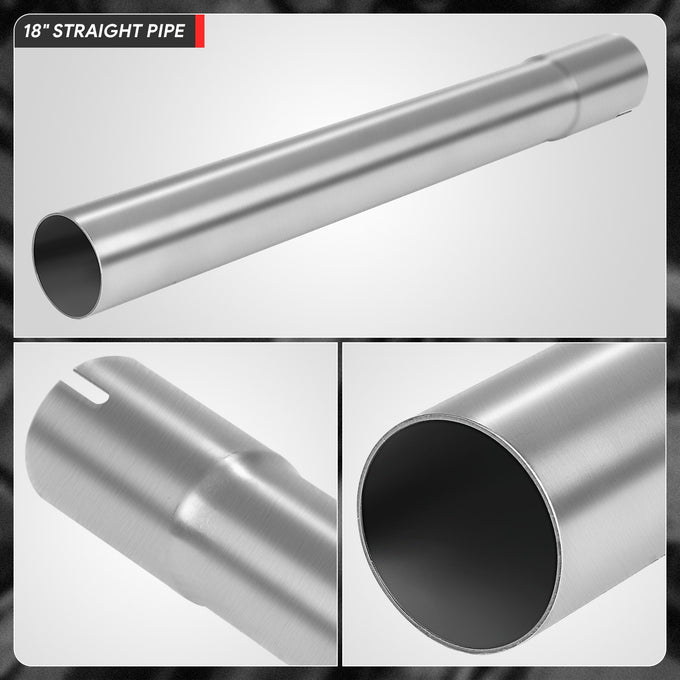 2 in. OD To 2.15 in. OD 18 in. Straight Pipe <br> 18-Gauge Piping Walls