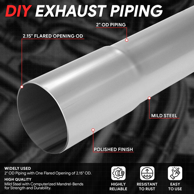 2 in. OD To 2.15 in. OD 45 Degree Bend Pipe <br> 18-Gauge Piping Walls