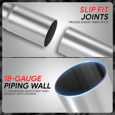 2 in. OD To 2.15 in. OD 45 Degree Bend Pipe <br> 18-Gauge Piping Walls