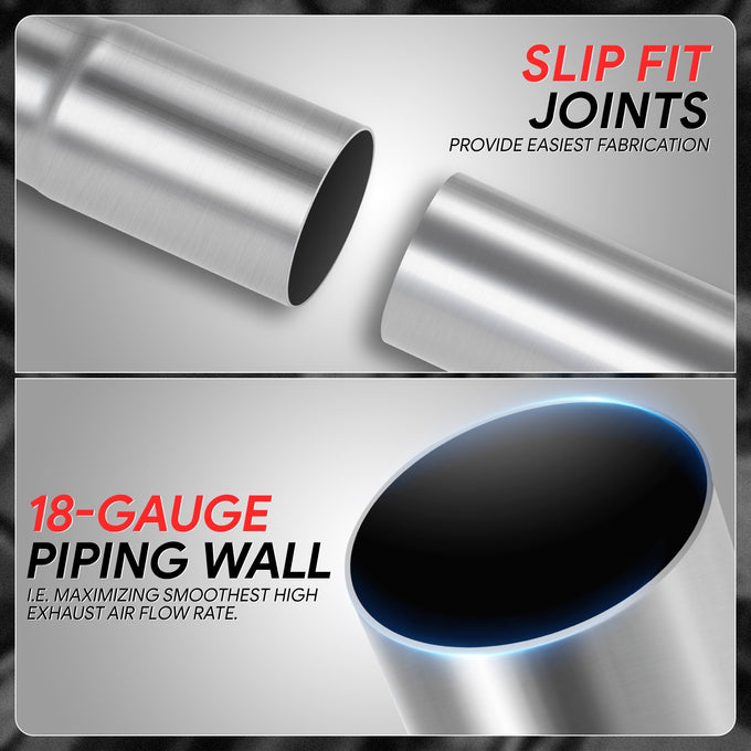 2 in. OD To 2.15 in. OD 90 Degree Bend Pipe <br> 18-Gauge Piping Walls