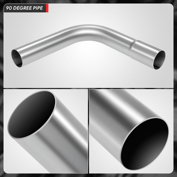 2 in. OD To 2.15 in. OD 90 Degree Bend Pipe <br> 18-Gauge Piping Walls