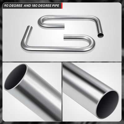 Pair of 2 in. OD 90 Degree & U Bends Exhaust Pipes <br> 2 in. OD Piping