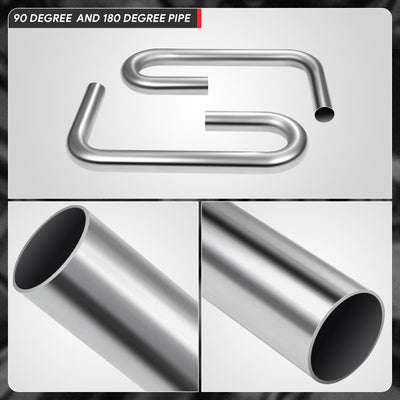 Pair of 2 in. OD 90 Degree & U Bends Exhaust Pipes <br> 2 in. OD Piping