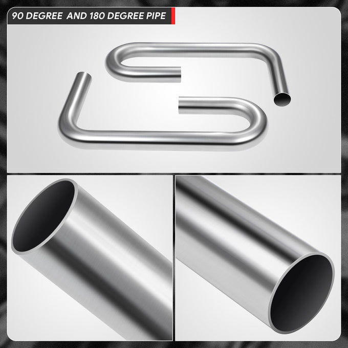 Pair of 2 in. OD 90 Degree & U Bends Exhaust Pipes <br> 2 in. OD Piping