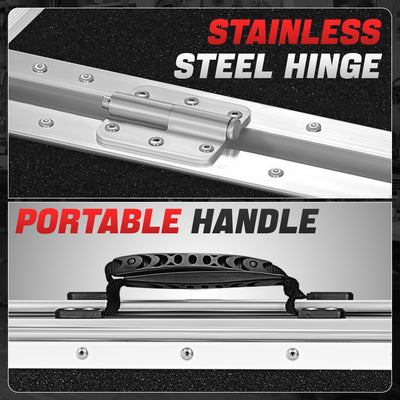 Portable Folding Aluminum Alloy Wheelchair Ramp <br> Dimension: 29 in W X 10 ft L X 2 in H Extended