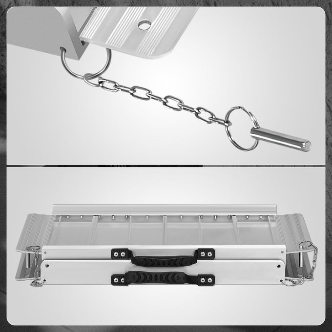 Portable Folding Aluminum Alloy Wheelchair Ramp <br> Dimension: 29 in W X 2 ft L X 2 in H Extended