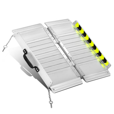 Portable Folding Aluminum Alloy Wheelchair Ramp <br> Dimension: 29 in W X 2 ft L X 2 in H Extended