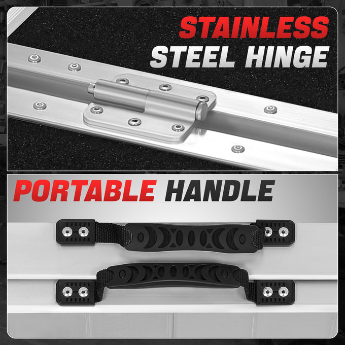 Portable Folding Aluminum Alloy Wheelchair Ramp <br> Dimension: 29 in W X 4 ft L X 2 in H Extended